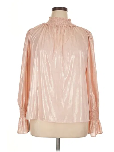 Pre-owned Worthington Long Sleeve Blouse In Pink