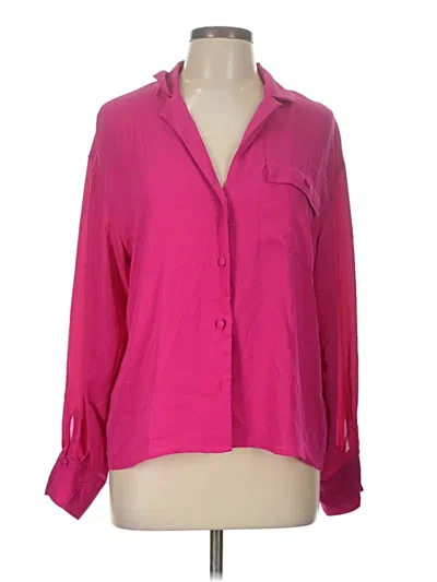 Pre-owned Worthington Long Sleeve Blouse In Pink