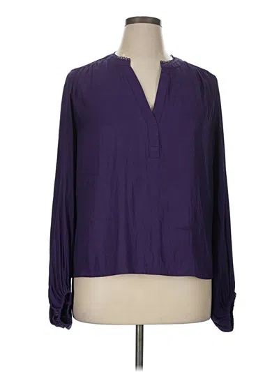 Pre-owned Worthington Long Sleeve Blouse In Purple