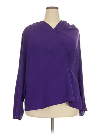 Pre-owned Worthington Long Sleeve Blouse In Purple