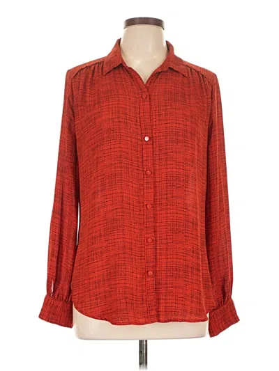 Pre-owned Worthington Long Sleeve Blouse In Red