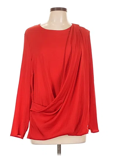 Worthington Long Sleeve Blouse In Red