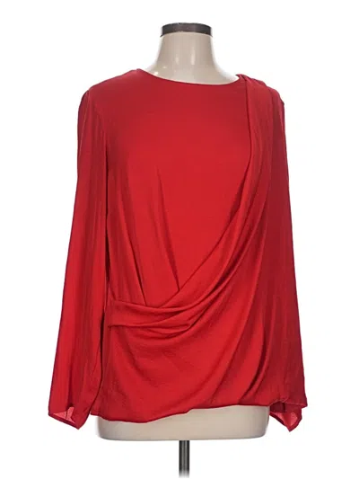 Worthington Long Sleeve Blouse In Red