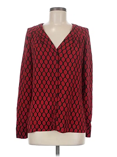 Pre-owned Worthington Long Sleeve Blouse In Red