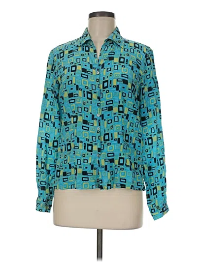 Pre-owned Worthington Long Sleeve Blouse In Teal