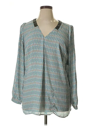 Pre-owned Worthington Long Sleeve Blouse In Teal
