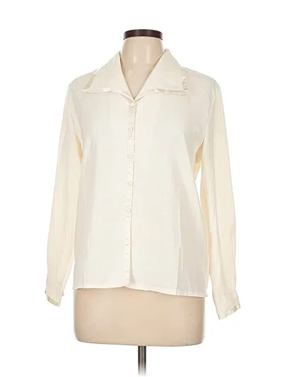 Pre-owned Worthington Long Sleeve Blouse In White