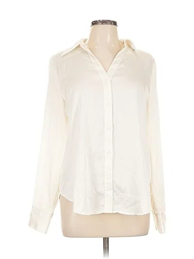 Pre-owned Worthington Long Sleeve Blouse In White