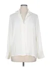 Worthington Long Sleeve Blouse In White