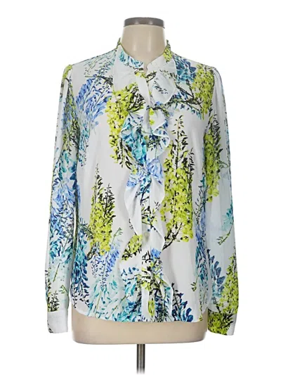 Pre-owned Worthington Long Sleeve Blouse In White