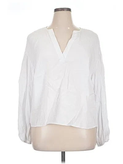 Pre-owned Worthington Long Sleeve Blouse In White