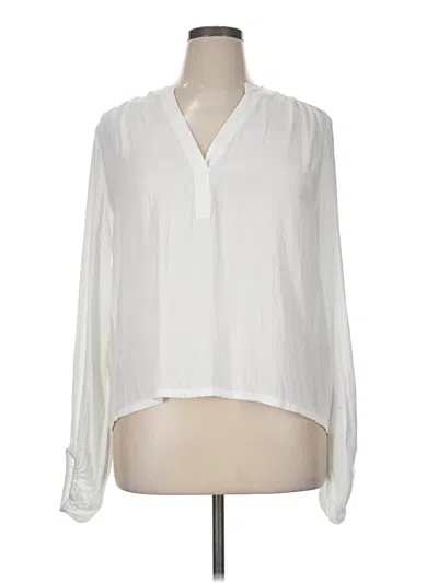 Pre-owned Worthington Long Sleeve Blouse In White