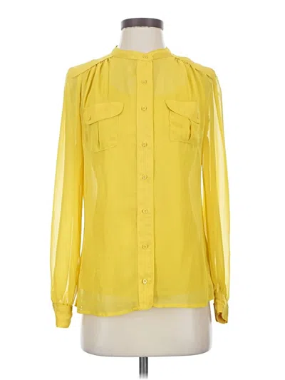 Pre-owned Worthington Long Sleeve Blouse In Yellow