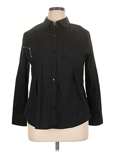 Worthington Long Sleeve Button Down Shirt In Black