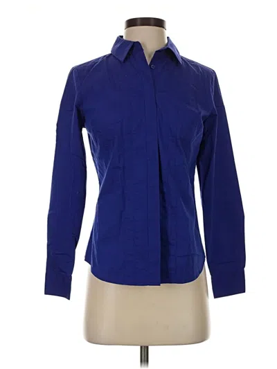 Pre-owned Worthington Long Sleeve Button Down Shirt In Blue