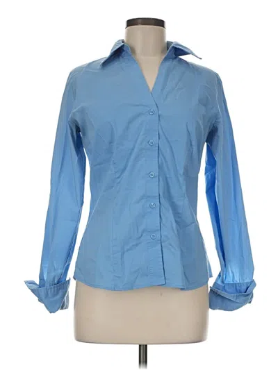 Pre-owned Worthington Long Sleeve Button Down Shirt In Blue