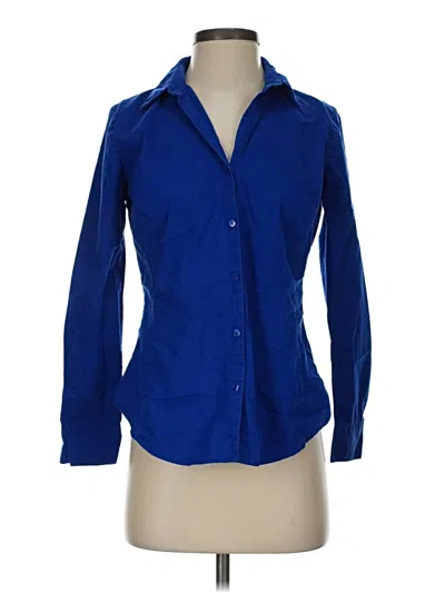 Pre-owned Worthington Long Sleeve Button Down Shirt In Blue