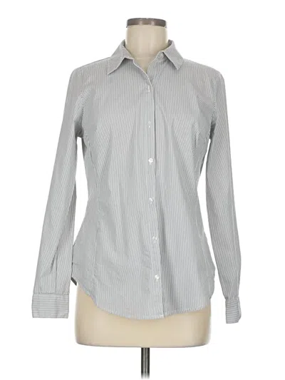 Pre-owned Worthington Long Sleeve Button Down Shirt In Gray