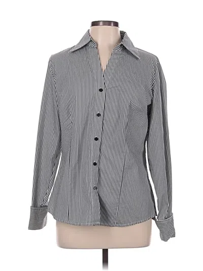 Pre-owned Worthington Long Sleeve Button Down Shirt In Gray
