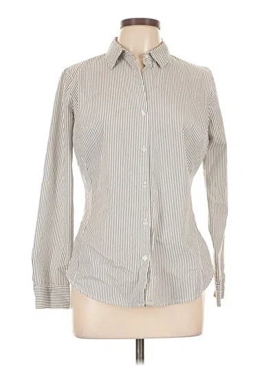 Pre-owned Worthington Long Sleeve Button Down Shirt In Gray