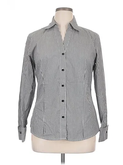 Pre-owned Worthington Long Sleeve Button Down Shirt In Gray
