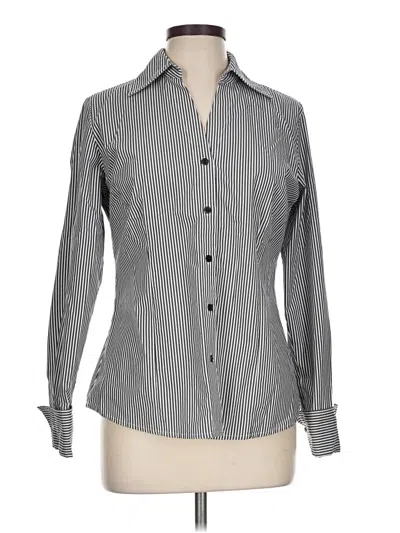 Pre-owned Worthington Long Sleeve Button Down Shirt In Gray