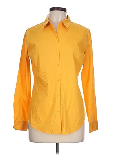 Pre-owned Worthington Long Sleeve Button Down Shirt In Yellow