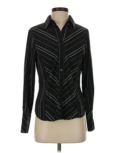 Pre-owned Worthington Long Sleeve Polo Shirt In Black