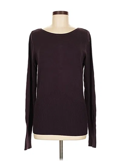 Pre-owned Worthington Long Sleeve T-shirt In Burgundy