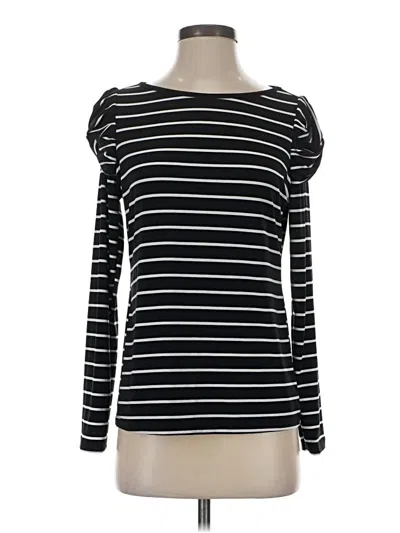 Pre-owned Worthington Long Sleeve Top Black Boatneck Tops