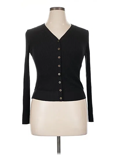 Pre-owned Worthington Long Sleeve Top Black Sweetheart Neckline Tops