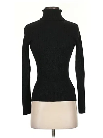 Pre-owned Worthington Long Sleeve Top Black Turtleneck Tops