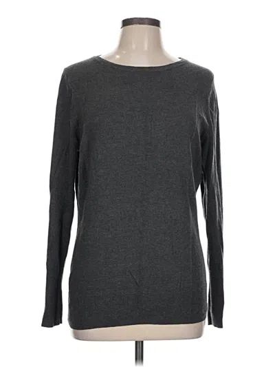 Pre-owned Worthington Long Sleeve Top Gray Boatneck Tops