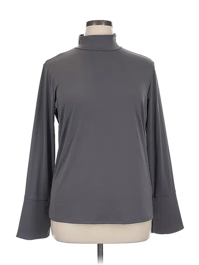 Pre-owned Worthington Long Sleeve Top Gray Turtleneck Tops
