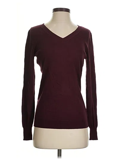 Pre-owned Worthington Long Sleeve T-shirt In Burgundy