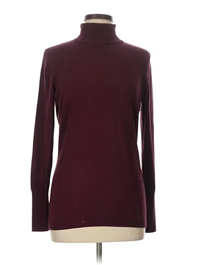 Pre-owned Worthington Long Sleeve Turtleneck In Burgundy