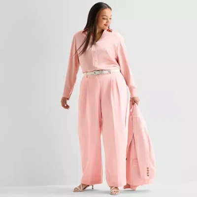 Worthington Plus Womens Everyday Pant In Pink