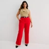 Worthington Plus Womens Modern Perfect Trouser In Red