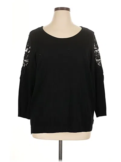 Pre-owned Worthington Pullover Sweater In Black