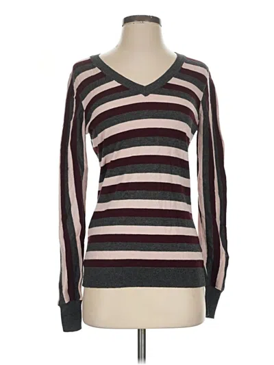 Pre-owned Worthington Pullover Sweater In Burgundy