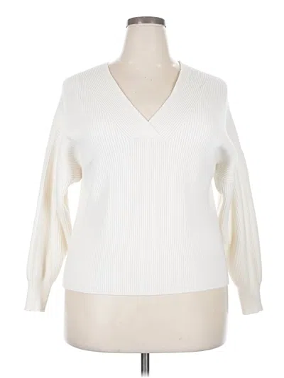 Pre-owned Worthington Pullover Sweater In Ivory