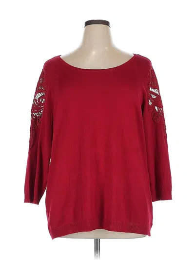 Pre-owned Worthington Pullover Sweater In Red