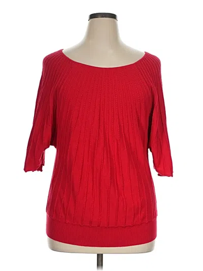 Pre-owned Worthington Pullover Sweater In Red