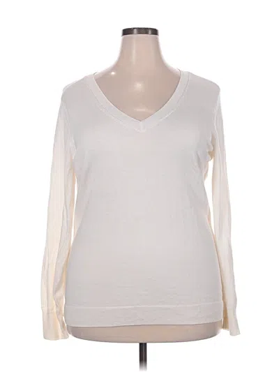 Pre-owned Worthington Pullover Sweater In White