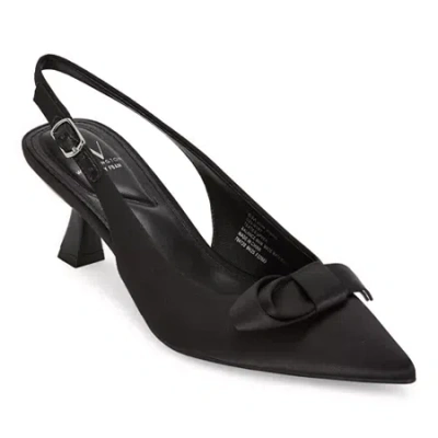 Worthington Rising Womens Pointed Kitten Heel Pumps In Black