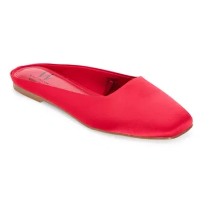 Worthington Roset Womens Square Closed Toe Mules In Red