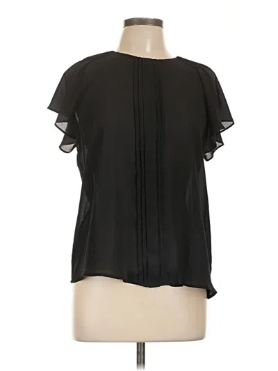 Pre-owned Worthington Short Sleeve Blouse In Black