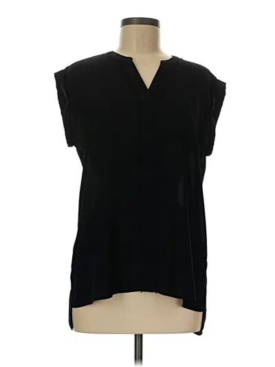 Pre-owned Worthington Short Sleeve Blouse In Black