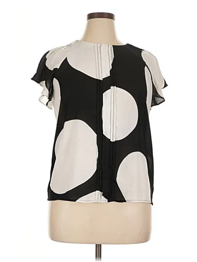 Pre-owned Worthington Short Sleeve Blouse In Black