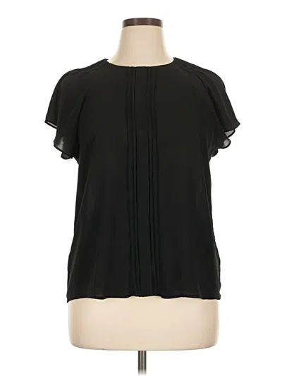 Pre-owned Worthington Short Sleeve Blouse In Black